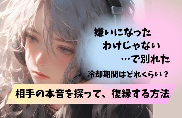 嫌いになったわけじゃない,冷却期間,別れた,復縁,フラれた,本音,元カレ,元カノ,彼氏,彼女