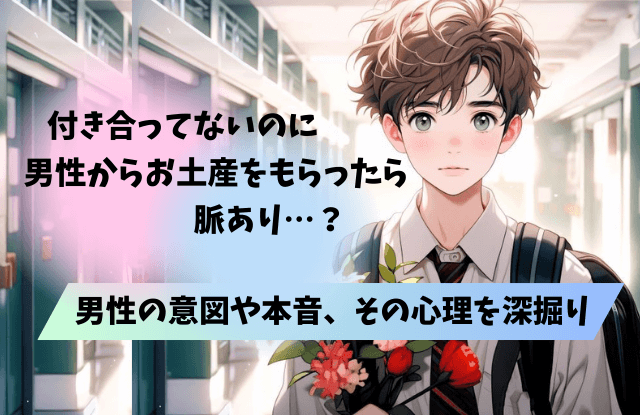 付き合ってない男性からお土産,付き合ってない男性,お土産,脈あり,意図,本音,男性心理