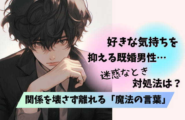 好きな気持ちを抑える,既婚者,男性,既婚男性,職場,行動,態度,男性心理,魔法の言葉,対処法