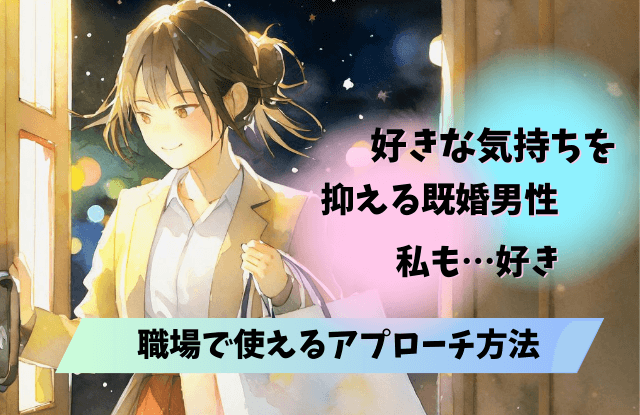 好きな気持ちを抑える,既婚者,男性,既婚男性,職場,行動,態度,男性心理,魔法の言葉,対処法