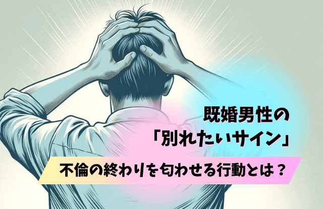 既婚者,別れたい,サイン,既婚男性,行動,態度,対処法,コツ