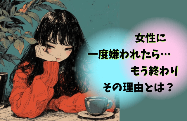 女,一度嫌われたら終わり,女性心理,理由,男性,原因,対処法,魔法の言葉,彼女