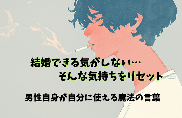 結婚できる気がしない,男,結婚できない,男性,特徴,理由,魔法の言葉,あるある,改善策,対策
